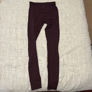 Lululemon wonder under leggings. Maroon
